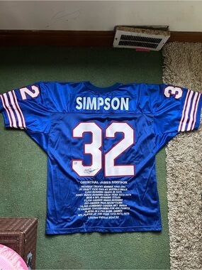 Simpson #32 Blue Football Jersey